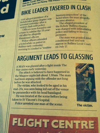 glassing - The Sunday Telegraph