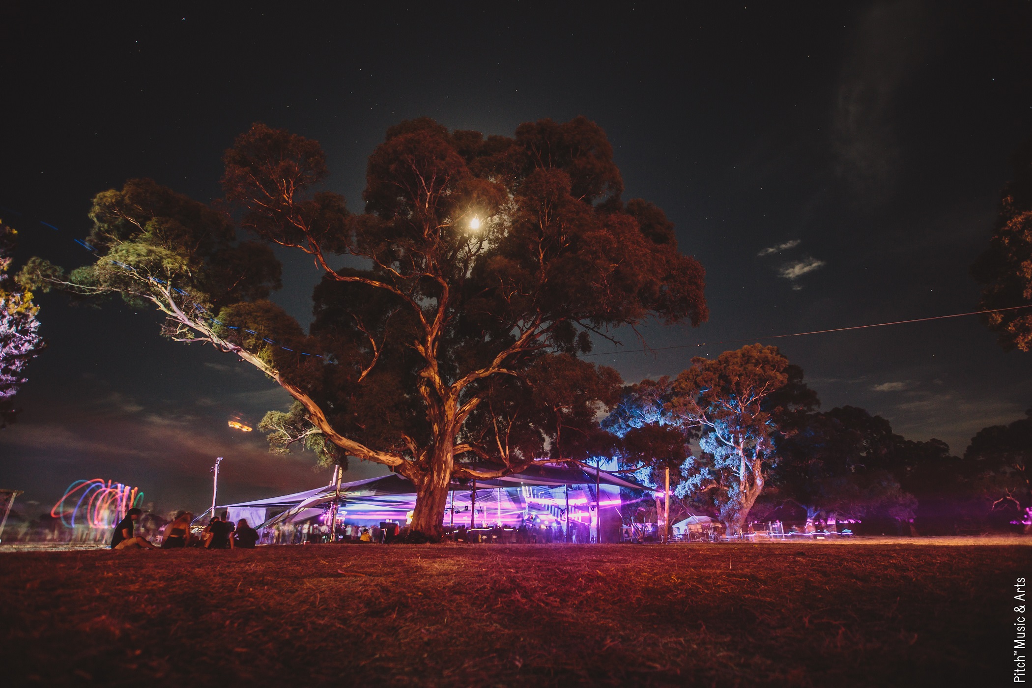Night scenes just outside main stage. Photo by Duncographic.