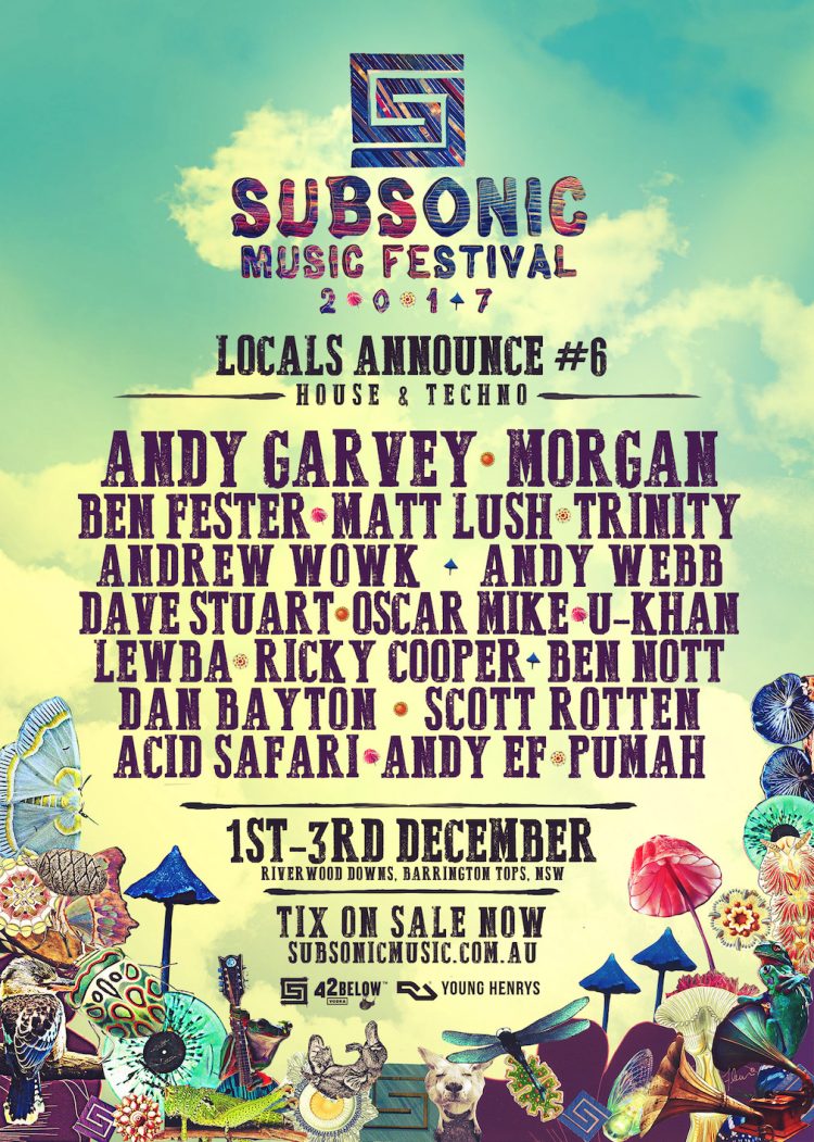 Subsonic share impressive local lineup ft. Ben Fester, Andy Garvey and more