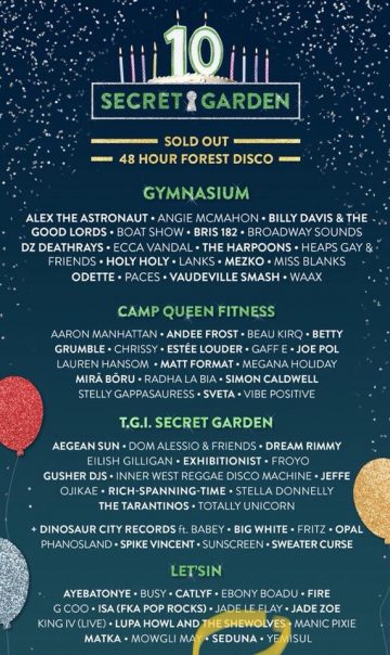 The 2018 Secret Garden lineup is here and it&#8217;s real nice!
