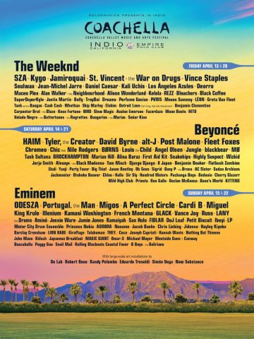 The Coachella lineup is here and *shock* it&#8217;s massive