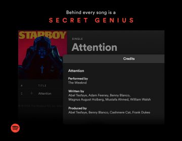 Spotify is now showing full songwriter credits on tracks