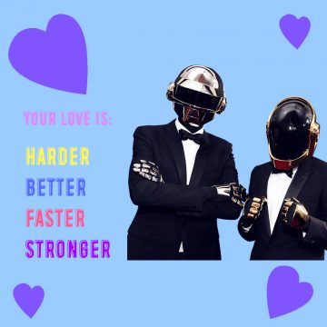 Here are some Valentines Day cards from electronic music sweethearts to you