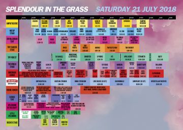 Here are the Splendour set times and event map for 2018
