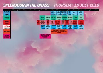 Here are the Splendour set times and event map for 2018