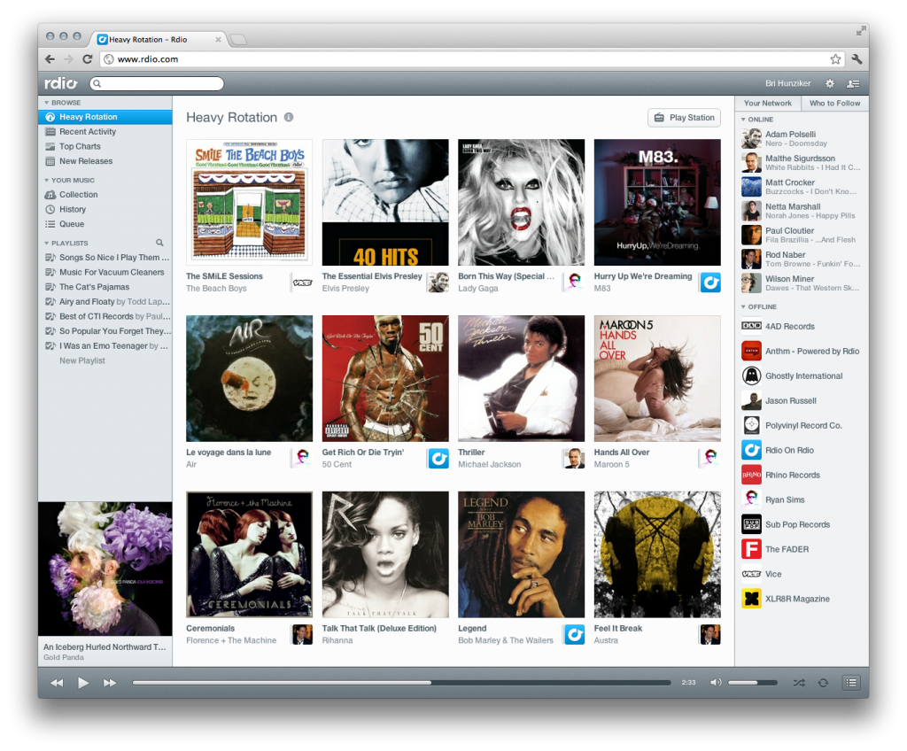 Rdio - Relaunch and Redesign