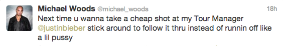 Michael Woods tweet