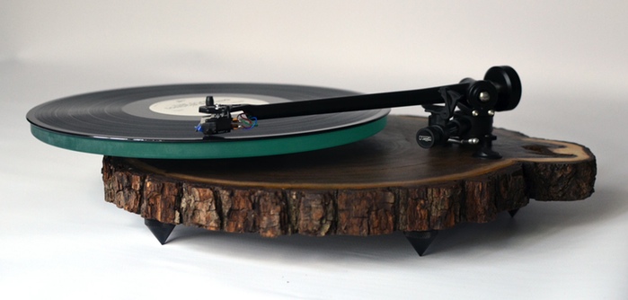 wooden turntable two
