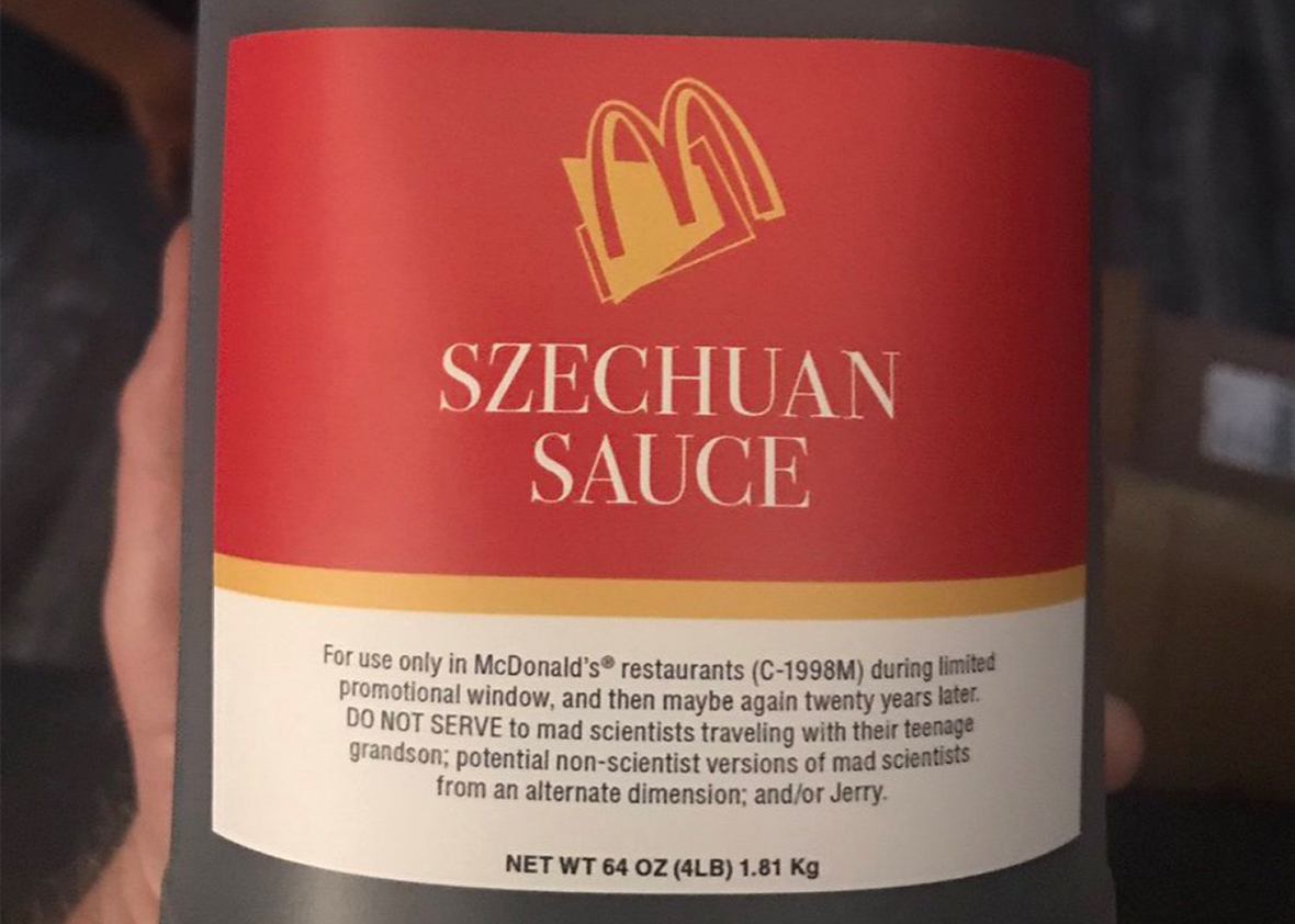 A very old bottle of the good stuff - Szechuan sauce.